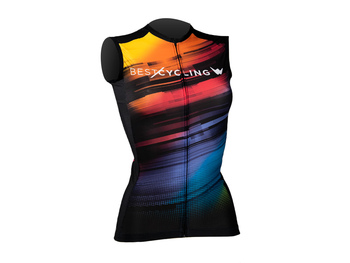 Maillot de ciclismo indoor sin mangas "Good vibes" 